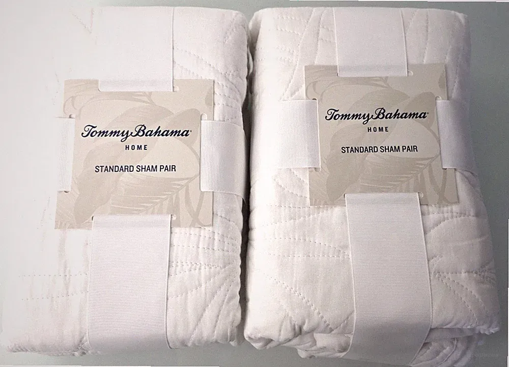 2 Set Two Standard Shams Cotton Tommy Bahama Home