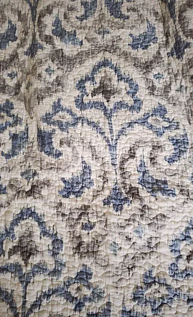 KING - Tommy Bahama Quilt + 2 Shams Cape Verde White Blue Grey Reversible