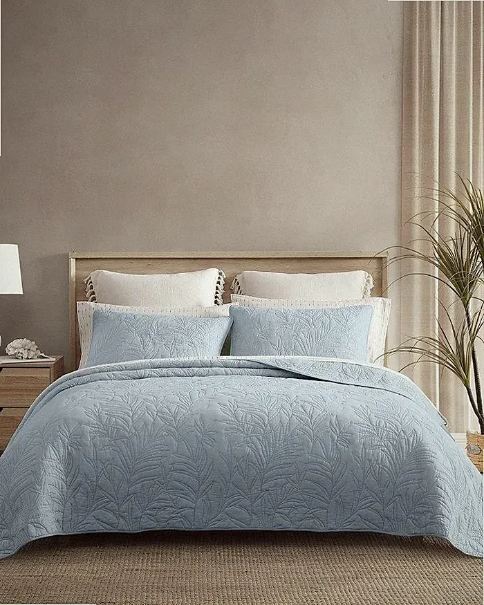 Tommy Bahama Costa Sera Blue Full / Queen Solid Quilt