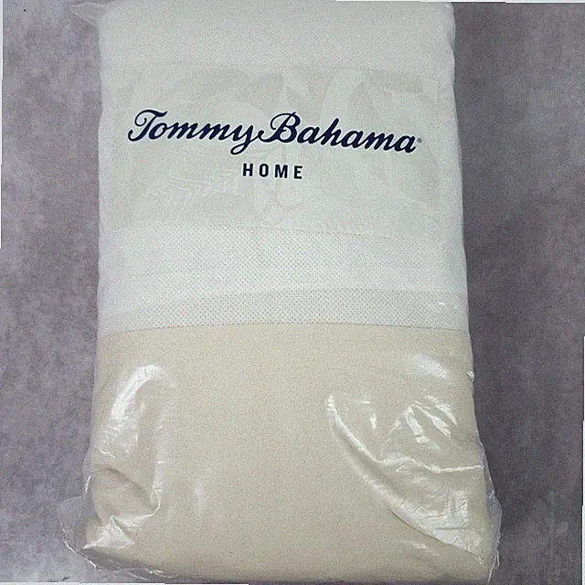 Tommy Bahama Home King Bedskirt Pleated Drop Skirt White Beige Bedroom Decor