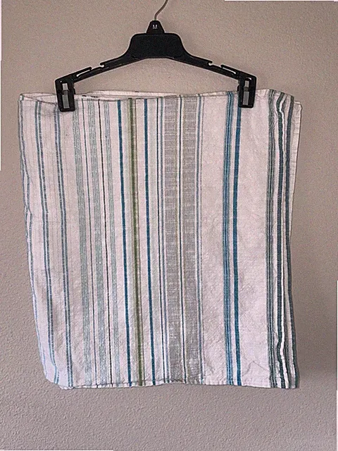 TOMMY BAHAMA HOME La Scala Breezer Cotton KING Pillow Shams White/Blue Set Of 2