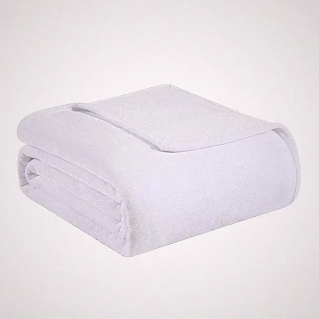 Tommy Bahama King Blanket Ultra Soft Plush 1-Piece White Microfiber Reversible