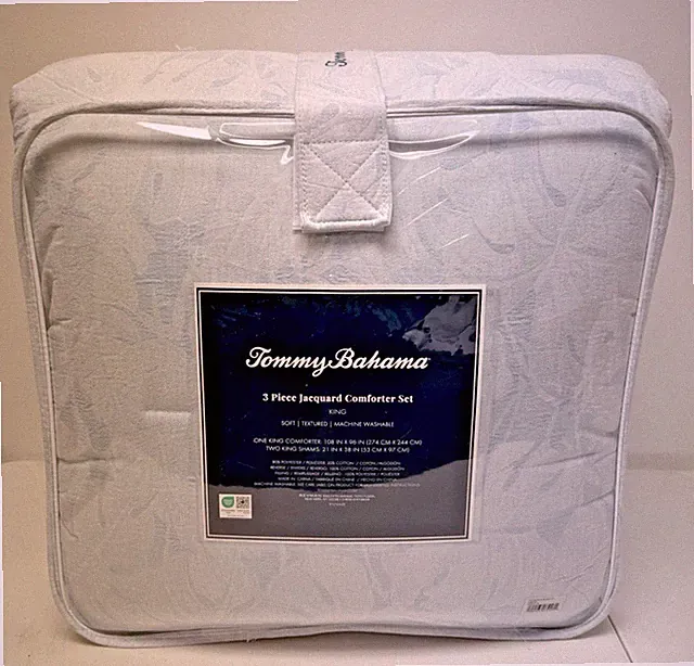 Tommy Bahama | King | Light Blue | 3 Pc Jacquard Comforter Set