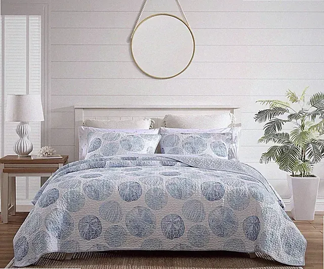 Tommy Bahama - King Quilt Set, Reversible Cotton Bedroom Decor with Matching