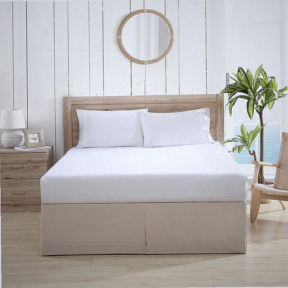 Tommy Bahama - King Size Bedskirt, Soft & Smooth 100% Cotton Sateen Tailored Bed