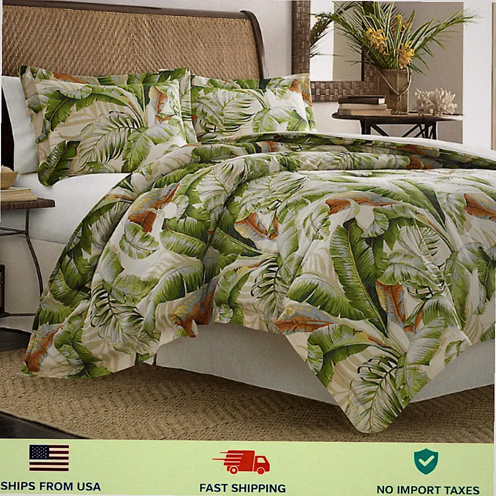 Tommy Bahama Palmiers Reversible 3-Piece Duvet Cover Set