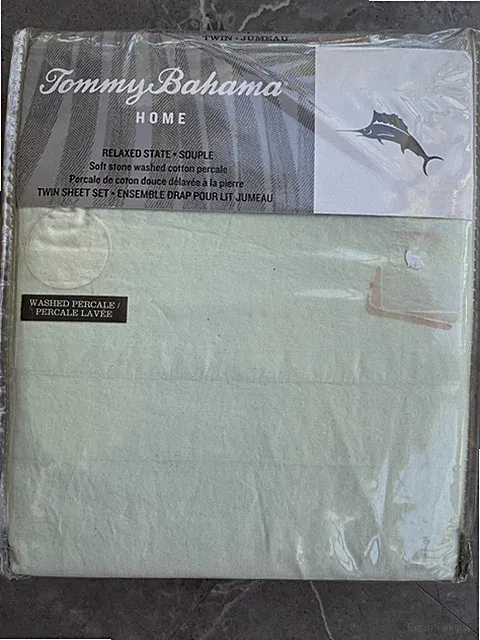 Tommy Bahama Relaxed State Twin Sheet Set Mint Green New In Package Soft